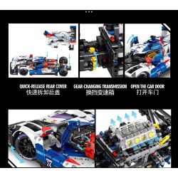 EIKEE Y18082 18082 BMW HYBRID V8 LE MANS RACING 1 tỷ lệ 1:8 bộ đồ chơi xếp lắp ráp ghép mô hình Technic Kỹ Thuật Công Nghệ Cao Mô Hình Phương Tiện 3507 khối