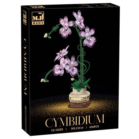 BEAUTY AND 13114 WEN XINLAN bộ đồ chơi xếp lắp ráp ghép mô hình Creator CYMBIDIUM Sáng Tạo 696 khối