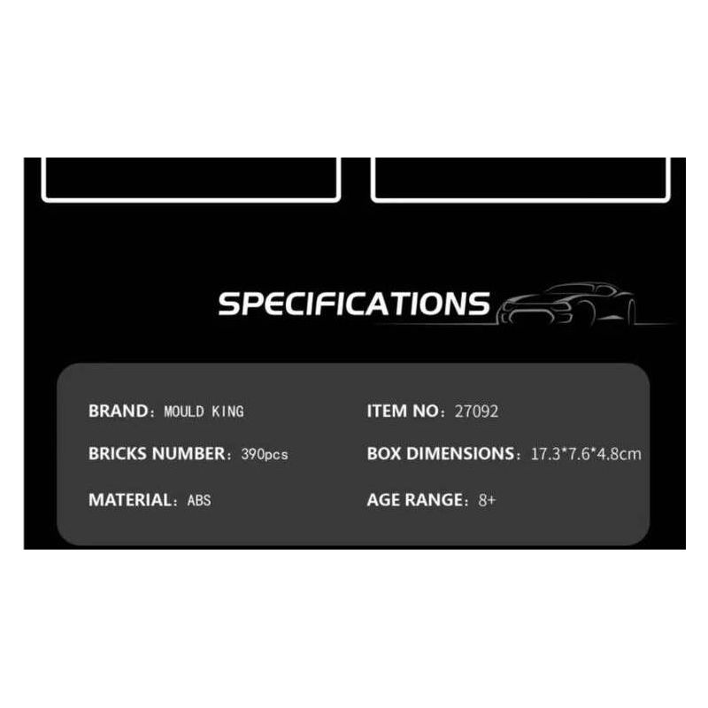 MouldKing 27092 Mould King 27092 PAGANI HUAYRA bộ đồ chơi xếp lắp ráp ghép mô hình Speed Champions Racing Cars Đua Xe Công Thức 390 khối