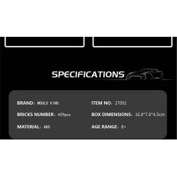 MouldKing 27091 Mould King 27091 PAGANI HUAYRA IMOLA bộ đồ chơi xếp lắp ráp ghép mô hình Speed Champions Racing Cars Đua Xe Công Thức 429 khối