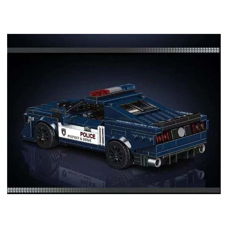 MouldKing 27090 Mould King 27090 FORD MUSTANG SHELBY GT500 XE CẢNH SÁT bộ đồ chơi xếp lắp ráp ghép mô hình Speed Champions Racing Cars SHELBY GT500 POLICE CAR Đua Xe Công Thức 489 khối