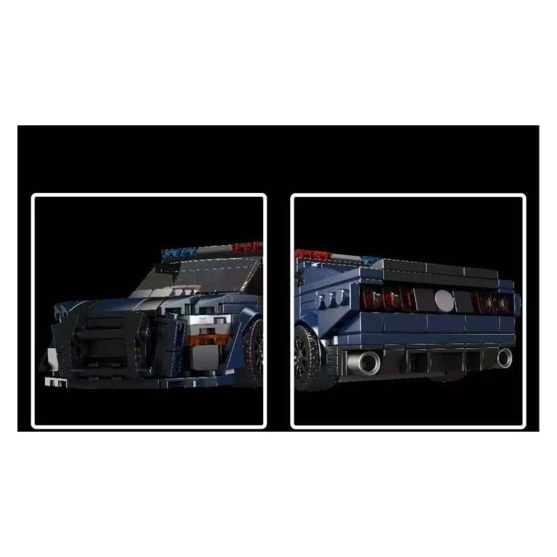 MouldKing 27090 Mould King 27090 FORD MUSTANG SHELBY GT500 XE CẢNH SÁT bộ đồ chơi xếp lắp ráp ghép mô hình Speed Champions Racing Cars SHELBY GT500 POLICE CAR Đua Xe Công Thức 489 khối