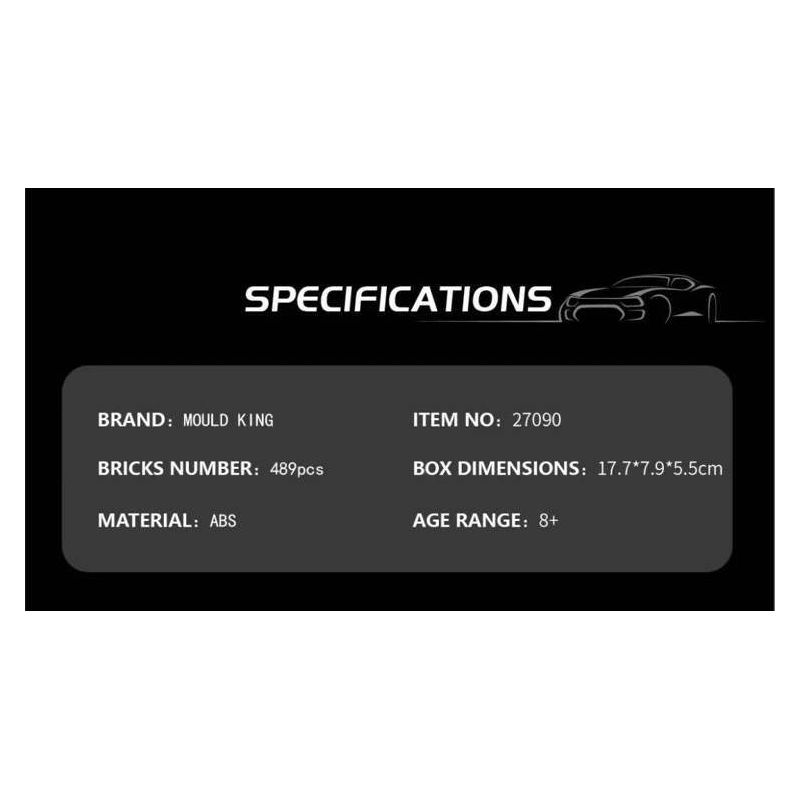 MouldKing 27090 Mould King 27090 FORD MUSTANG SHELBY GT500 XE CẢNH SÁT bộ đồ chơi xếp lắp ráp ghép mô hình Speed Champions Racing Cars SHELBY GT500 POLICE CAR Đua Xe Công Thức 489 khối