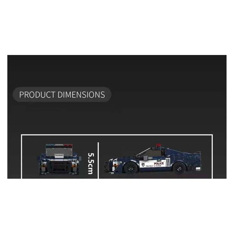 MouldKing 27090 Mould King 27090 FORD MUSTANG SHELBY GT500 XE CẢNH SÁT bộ đồ chơi xếp lắp ráp ghép mô hình Speed Champions Racing Cars SHELBY GT500 POLICE CAR Đua Xe Công Thức 489 khối