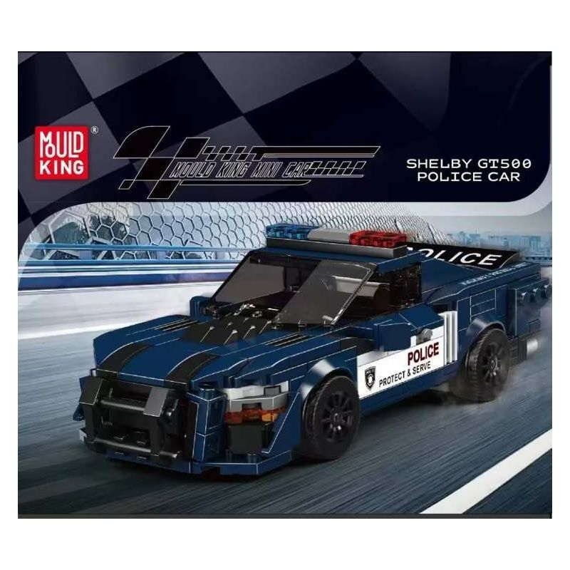 MouldKing 27090 Mould King 27090 FORD MUSTANG SHELBY GT500 XE CẢNH SÁT bộ đồ chơi xếp lắp ráp ghép mô hình Speed Champions Racing Cars SHELBY GT500 POLICE CAR Đua Xe Công Thức 489 khối