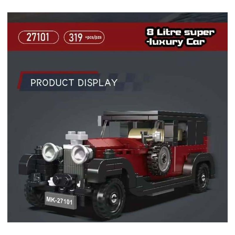 MouldKing 27101 Mould King 27101 BENTLEY 8 LÍT CHIẾC XE CỔ ĐIỂN SANG TRỌNG bộ đồ chơi xếp lắp ráp ghép mô hình Speed Champions Racing Cars BENTLEY 8 LITRE SUPER LUXURY CAR Đua Xe Công Thức 319 khối