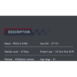 MouldKing 27101 Mould King 27101 BENTLEY 8 LÍT CHIẾC XE CỔ ĐIỂN SANG TRỌNG bộ đồ chơi xếp lắp ráp ghép mô hình Speed Champions Racing Cars BENTLEY 8 LITRE SUPER LUXURY CAR Đua Xe Công Thức 319 khối