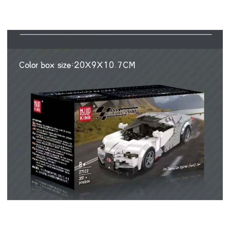 MouldKing 27102 Mould King 27102 BUGATTI TOURBILLON SUPERCAR bộ đồ chơi xếp lắp ráp ghép mô hình Speed Champions Racing Cars BUGATTI TOURBILLON HYBRID SPORTS CAR Đua Xe Công Thức 351 khối