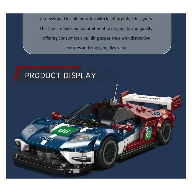 MouldKing 27103 Mould King 27103 LE MANS CHAMPION 2016 FORD GT RACING XE bộ đồ chơi xếp lắp ráp ghép mô hình Speed Champions Racing Cars GT2016 LEMANS ENDURANCE RACING CAR Đua Xe Công Thức 347 khối