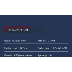 MouldKing 27103 Mould King 27103 LE MANS CHAMPION 2016 FORD GT RACING XE bộ đồ chơi xếp lắp ráp ghép mô hình Speed Champions Racing Cars GT2016 LEMANS ENDURANCE RACING CAR Đua Xe Công Thức 347 khối