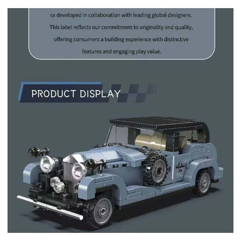 MouldKing 27104 Mould King 27104 CHIẾC XE CỔ ĐIỂN ROLLS-ROYCE PHANTOM III bộ đồ chơi xếp lắp ráp ghép mô hình Speed Champions Racing Cars ROLLS ROYCE PHANTOM III MULLINER Đua Xe Công Thức 347 khối