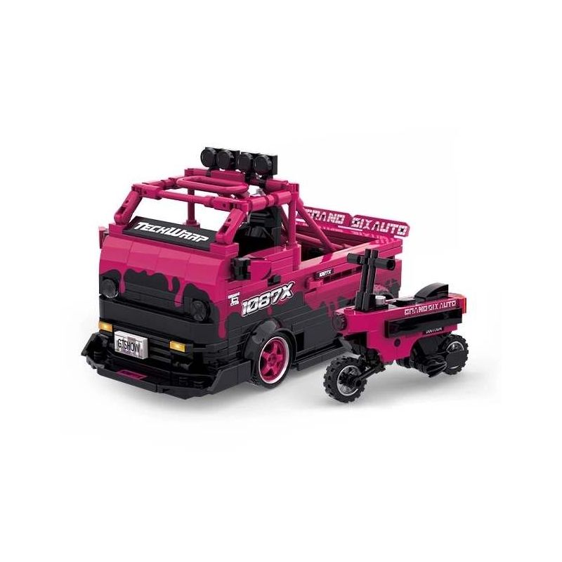 PINBO PB8853 8853 XE TẢI SỬA ĐỔI 1087X bộ đồ chơi xếp lắp ráp ghép mô hình Speed Champions Racing Cars Đua Xe Công Thức
