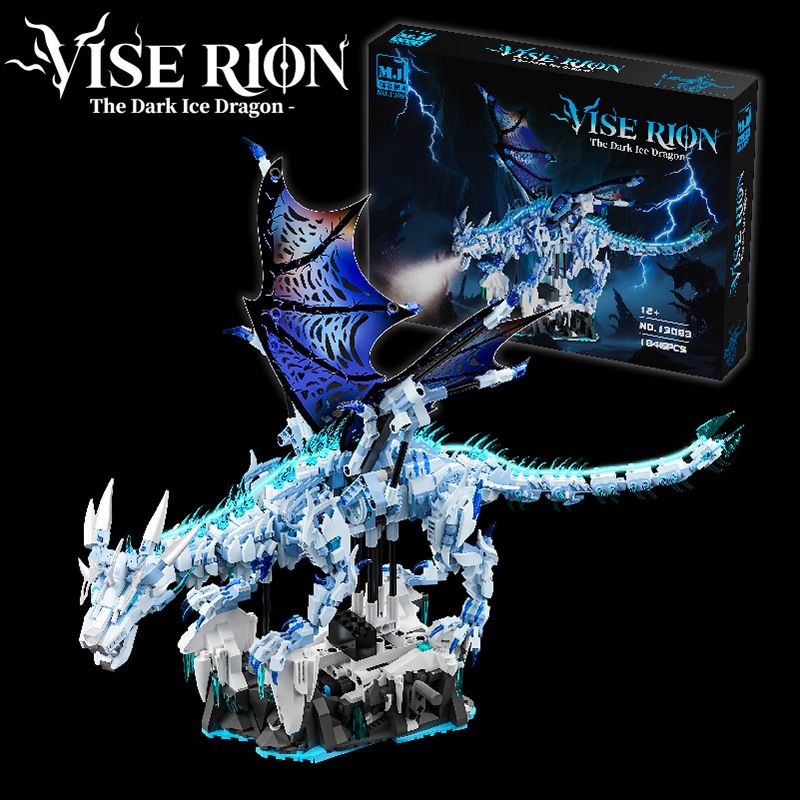BEAUTY AND 13093 RỒNG BĂNG bộ đồ chơi xếp lắp ráp ghép mô hình VISE RION THE DARK ICE DRAGON 1646 khối