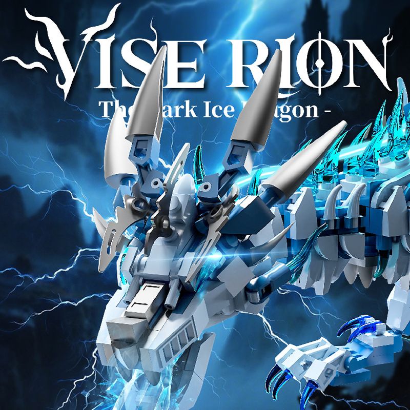 BEAUTY AND 13093 RỒNG BĂNG bộ đồ chơi xếp lắp ráp ghép mô hình VISE RION THE DARK ICE DRAGON 1646 khối