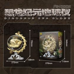 F5 I0003 0003 KHỦNG LONG THỜI ĐẠI bộ đồ chơi xếp lắp ráp ghép mô hình DINOSAUR EAR GLOBE