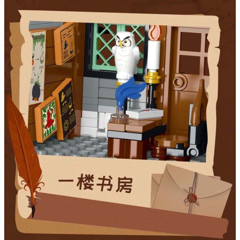 MorkModel 033012 Mork Model 033012 NGÔI NHÀ BÍ MẬT THỜI TRUNG CỔ bộ đồ chơi xếp lắp ráp ghép mô hình Medieval Castle MEDIEVAL MYSTIC CABIN Chiến Tranh Trung Cổ 2225 khối