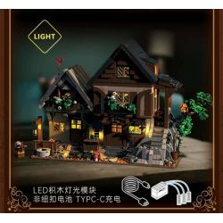 MorkModel 033012 Mork Model 033012 NGÔI NHÀ BÍ MẬT THỜI TRUNG CỔ bộ đồ chơi xếp lắp ráp ghép mô hình Medieval Castle MEDIEVAL MYSTIC CABIN Chiến Tranh Trung Cổ 2225 khối