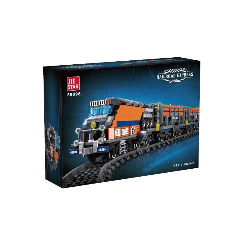 JIESTAR 59096 Railroad Express Xếp hình lắp ráp ghép mô hình Đường sắt Express