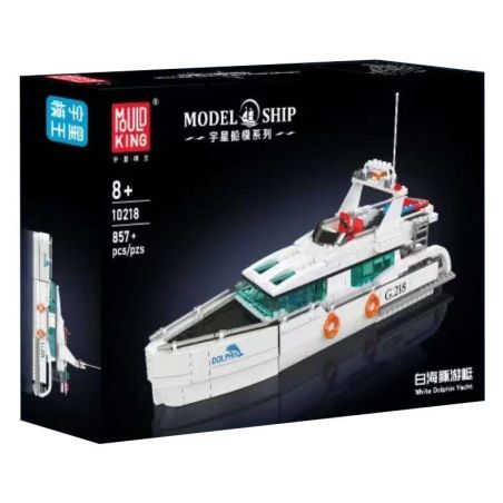 MouldKing 10218 Mould King 10218 DU THUYỀN CÁ HEO TRẮNG bộ đồ chơi xếp lắp ráp ghép mô hình City Thành Phố 857 khối