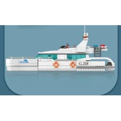 MouldKing 10218 Mould King 10218 DU THUYỀN CÁ HEO TRẮNG bộ đồ chơi xếp lắp ráp ghép mô hình City Thành Phố 857 khối