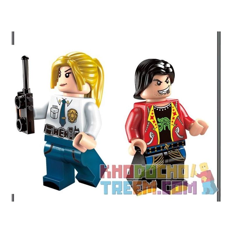 Enlighten 1904 Qman 1904 non  CẢNH SÁT BÁO ĐỘNG XE ĐUA ẨU bộ đồ chơi xếp lắp ráp ghép mô hình Police POLICE BATTLE FORCE THE SINNER 95 khối