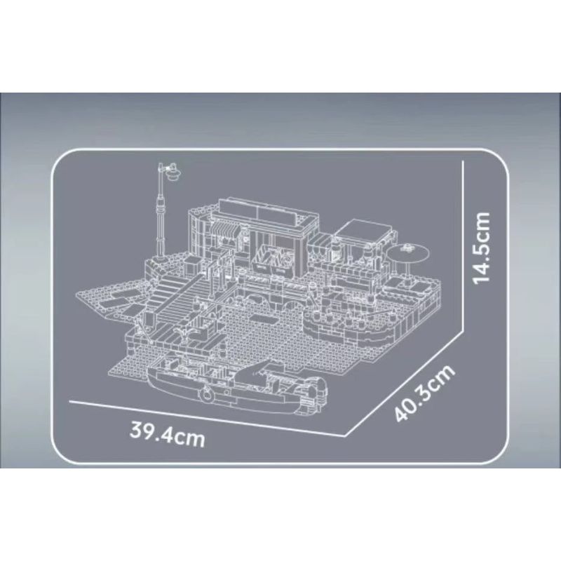 MouldKing 10186 Mould King 10186 THỊ TRƯỜNG BẾN TÀU bộ đồ chơi xếp lắp ráp ghép mô hình City Thành Phố 869 khối