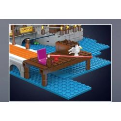 MouldKing 10186 Mould King 10186 THỊ TRƯỜNG BẾN TÀU bộ đồ chơi xếp lắp ráp ghép mô hình City Thành Phố 869 khối