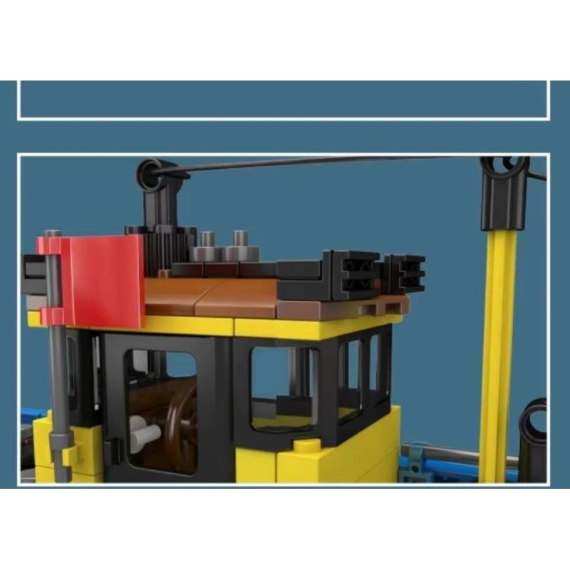 MouldKing 10184 Mould King 10184 THUYỀN XỬ LÝ RÁC bộ đồ chơi xếp lắp ráp ghép mô hình City Thành Phố 407 khối