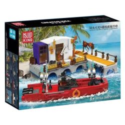 MouldKing 10144 Mould King 10144 HOẠT ĐỘNG CỨU HỘ MÈO LỬA bộ đồ chơi xếp lắp ráp ghép mô hình City FIRE AT THE DOCK & TRAPPED KITTEN RESCUE Thành Phố 588 khối