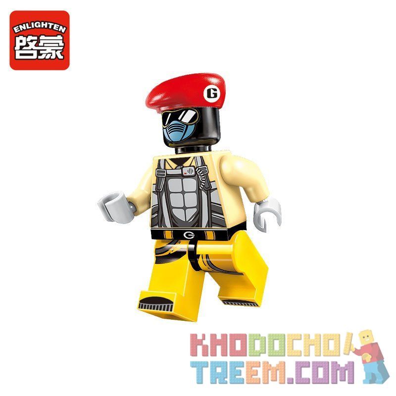 Enlighten 1902 Qman 1902 non  TẤN CÔNG CẢNH SÁT BẰNG TRỰC THĂNG bộ đồ chơi xếp lắp ráp ghép mô hình Police POLICE BATTLE FORCE FLYING SQYAD 111 khối