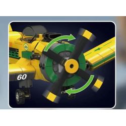 MouldKing 24060 Mould King 24060 MÁY BAY ĐUA CÁNH QUẠT BRAZIL bộ đồ chơi xếp lắp ráp ghép mô hình City BRAZILIAN PROPELLER-DRIVEN RACING AIRCRAFT Thành Phố 562 khối