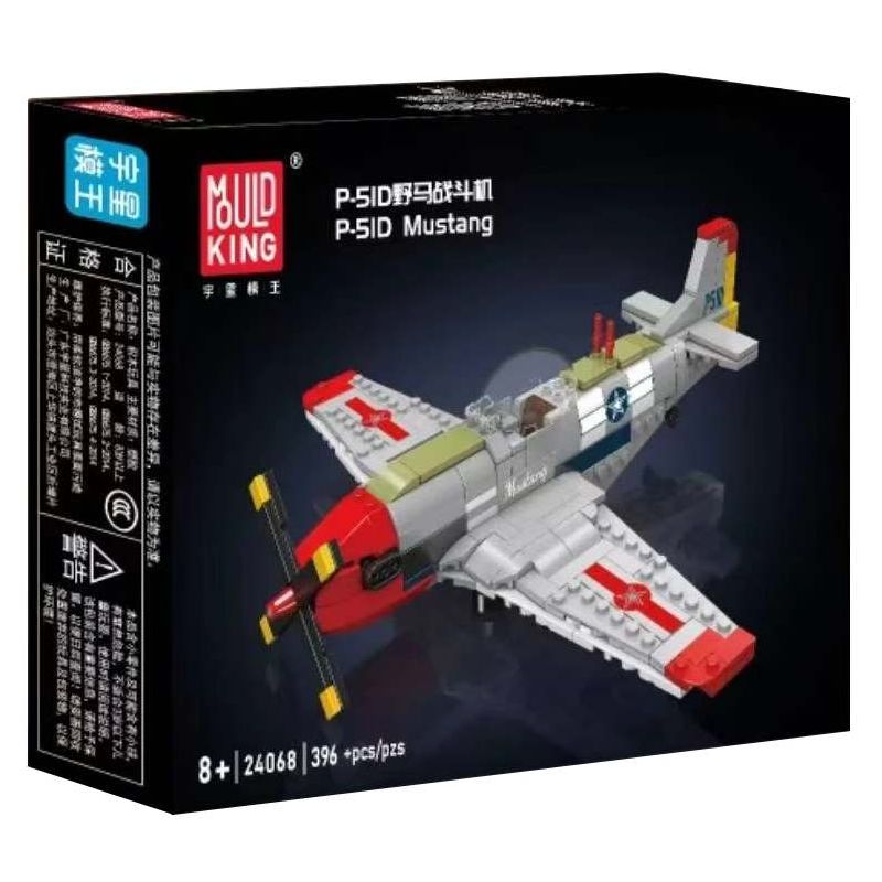 MouldKing 24068 P-51D Mustang Fighter Xếp hình lắp ráp ghép mô hình Máy bay chiến đấu P-51D Mustang