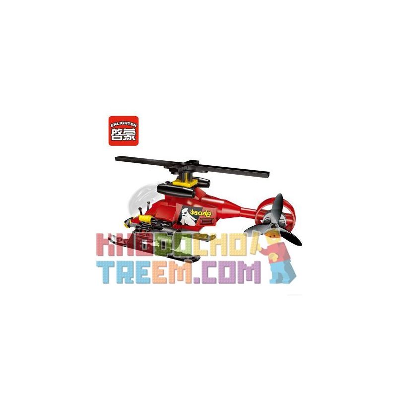 Enlighten 1902 Qman 1902 non  TẤN CÔNG CẢNH SÁT BẰNG TRỰC THĂNG bộ đồ chơi xếp lắp ráp ghép mô hình Police POLICE BATTLE FORCE FLYING SQYAD 111 khối