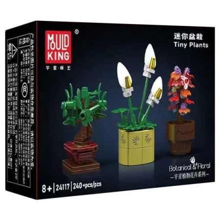 MouldKing 24117 Mould King 24117 CÂY CHẬU NHỎ bộ đồ chơi xếp lắp ráp ghép mô hình Creator TINY PLANTS Sáng Tạo 240 khối