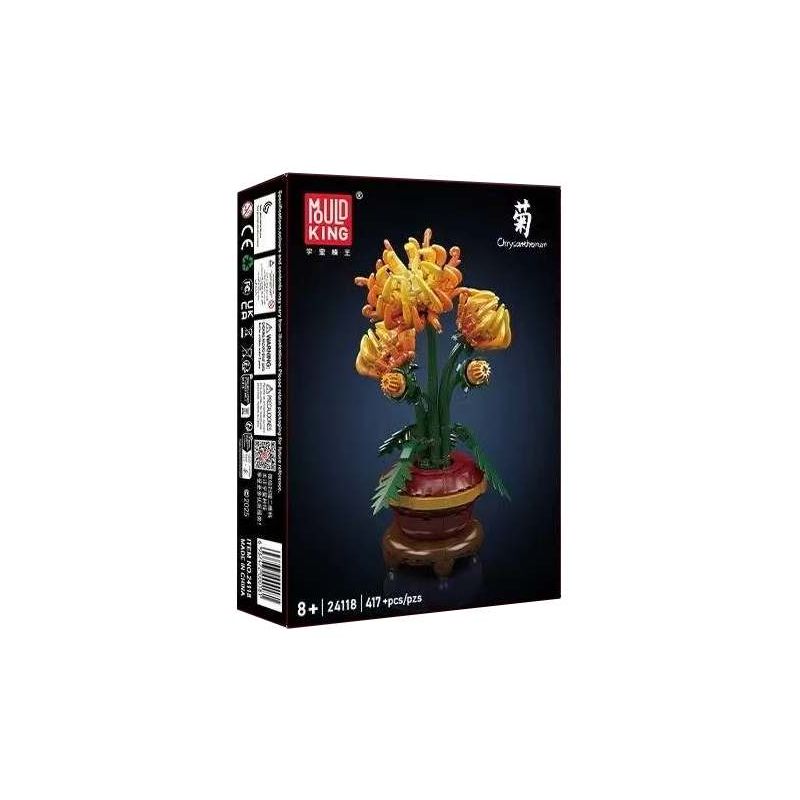 MouldKing 24118 Mould King 24118 HOA CÚC bộ đồ chơi xếp lắp ráp ghép mô hình Creator Sáng Tạo 417 khối