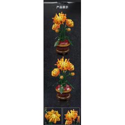 MouldKing 24118 Mould King 24118 HOA CÚC bộ đồ chơi xếp lắp ráp ghép mô hình Creator Sáng Tạo 417 khối