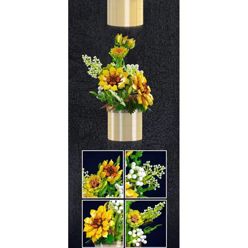 MouldKing 24110 Mould King 24110 HƯỚNG DƯƠNG bộ đồ chơi xếp lắp ráp ghép mô hình Creator SUNFLOWER Sáng Tạo 1047 khối