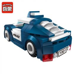 Enlighten 1901 Qman 1901 non  TRỐN THOÁT KHỎI XE CẢNH SÁT bộ đồ chơi xếp lắp ráp ghép mô hình Police POLICE BATTLE FORCE RACING 111 khối