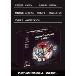 KAIXING K96204 96204 ĐỘNG CƠ SIÊU XE MÔ PHỎNG bộ đồ chơi xếp lắp ráp ghép mô hình Technic SUPERCAR V8 ENGINE Kỹ Thuật Công Nghệ Cao Mô Hình Phương Tiện 3201 khối