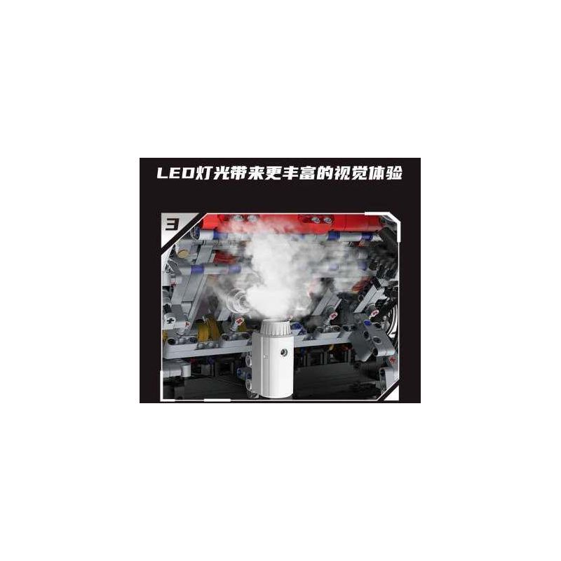 KAIXING K96204 96204 ĐỘNG CƠ SIÊU XE MÔ PHỎNG bộ đồ chơi xếp lắp ráp ghép mô hình Technic SUPERCAR V8 ENGINE Kỹ Thuật Công Nghệ Cao Mô Hình Phương Tiện 3201 khối