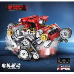 KAIXING K96204 96204 ĐỘNG CƠ SIÊU XE MÔ PHỎNG bộ đồ chơi xếp lắp ráp ghép mô hình Technic SUPERCAR V8 ENGINE Kỹ Thuật Công Nghệ Cao Mô Hình Phương Tiện 3201 khối