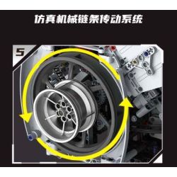 KAIXING K96204 96204 ĐỘNG CƠ SIÊU XE MÔ PHỎNG bộ đồ chơi xếp lắp ráp ghép mô hình Technic SUPERCAR V8 ENGINE Kỹ Thuật Công Nghệ Cao Mô Hình Phương Tiện 3201 khối