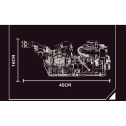 KAIXING K96210 96210 ĐỘNG CƠ SIÊU XE MÔ PHỎNG bộ đồ chơi xếp lắp ráp ghép mô hình Technic SUPERCAR V8 ENGINE Kỹ Thuật Công Nghệ Cao Mô Hình Phương Tiện 1394 khối