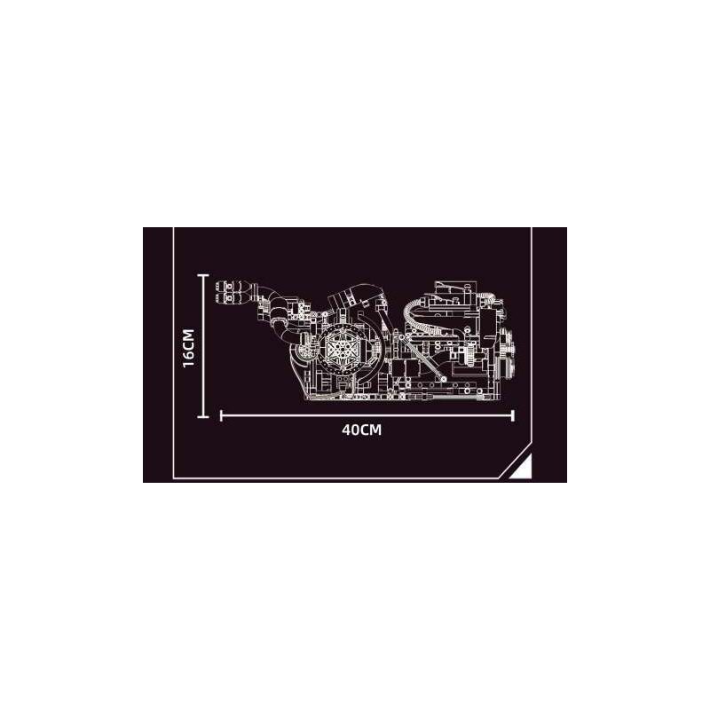 KAIXING K96210 96210 ĐỘNG CƠ SIÊU XE MÔ PHỎNG bộ đồ chơi xếp lắp ráp ghép mô hình Technic SUPERCAR V8 ENGINE Kỹ Thuật Công Nghệ Cao Mô Hình Phương Tiện 1394 khối