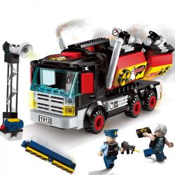 Enlighten 1912 Qman 1912 non  KHỦNG BỐ BẰNG XE TẢI bộ đồ chơi xếp lắp ráp ghép mô hình Police POLICE BATTLE FORCE THE ASSAULT Cảnh Sát 292 khối