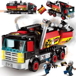 Enlighten 1912 Qman 1912 non  KHỦNG BỐ BẰNG XE TẢI bộ đồ chơi xếp lắp ráp ghép mô hình Police POLICE BATTLE FORCE THE ASSAULT Cảnh Sát 292 khối