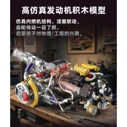 KAIXING K96210 96210 ĐỘNG CƠ SIÊU XE MÔ PHỎNG bộ đồ chơi xếp lắp ráp ghép mô hình Technic SUPERCAR V8 ENGINE Kỹ Thuật Công Nghệ Cao Mô Hình Phương Tiện 1394 khối