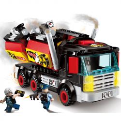 Enlighten 1912 Qman 1912 non  KHỦNG BỐ BẰNG XE TẢI bộ đồ chơi xếp lắp ráp ghép mô hình Police POLICE BATTLE FORCE THE ASSAULT Cảnh Sát 292 khối