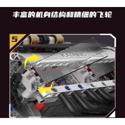 KAIXING K96212 96212 ĐỘNG CƠ SIÊU XE MÔ PHỎNG bộ đồ chơi xếp lắp ráp ghép mô hình Technic SUPERCAR V8 ENGINE Kỹ Thuật Công Nghệ Cao Mô Hình Phương Tiện 664 khối