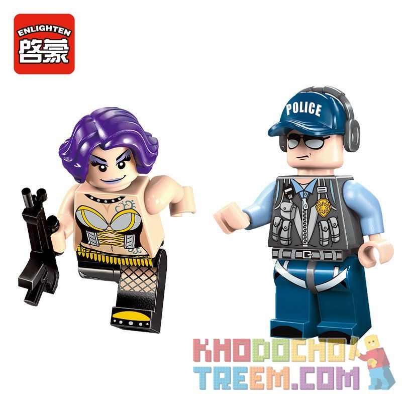 Enlighten 1911 Qman 1911 non  MÁY BAY CẢNH SÁT TIÊU DIỆT TỘI PHẠM bộ đồ chơi xếp lắp ráp ghép mô hình Police POLICE BATTLE FORCE THE SECRET MISSION 275 khối